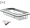 Accesorios de ba&ntilde;o lat&oacute;n :: Cubik :: Esponjera rejilla rectangular inox. Lat&oacute;n